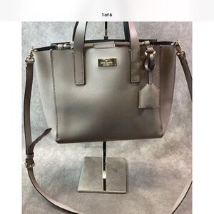Kate Spade NY PUTNAME DRIVE Taupe Smooth Leather MINI NELLE Convertible Tote